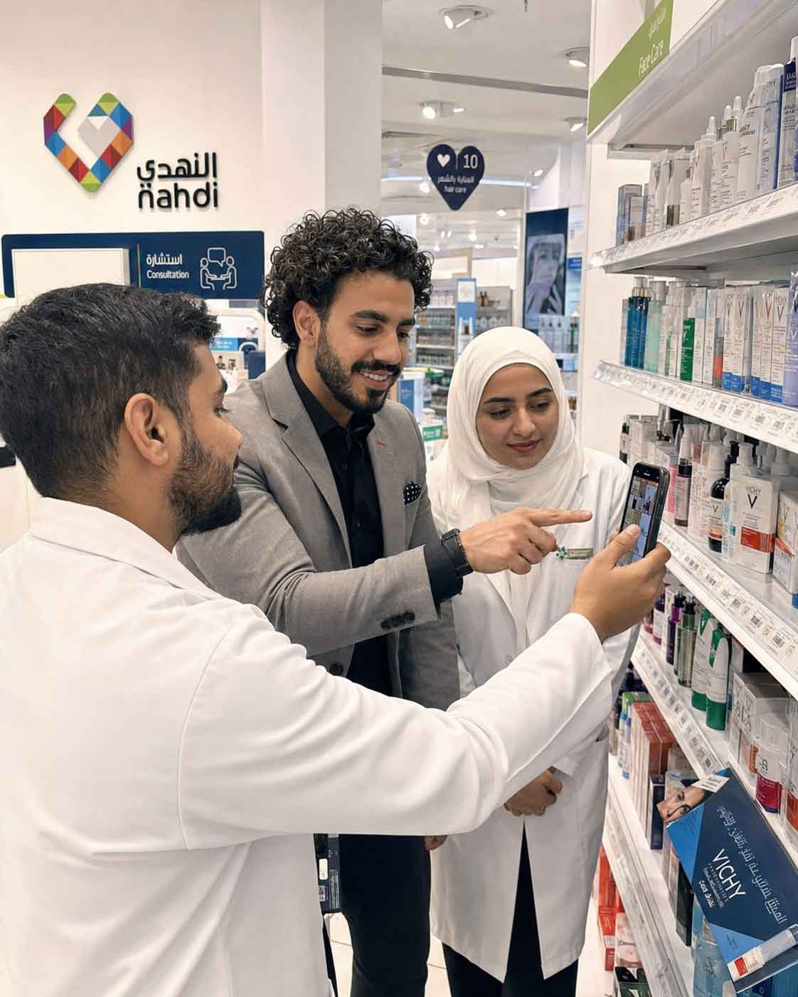 Joker Program · Nahdi product shelf demonstration